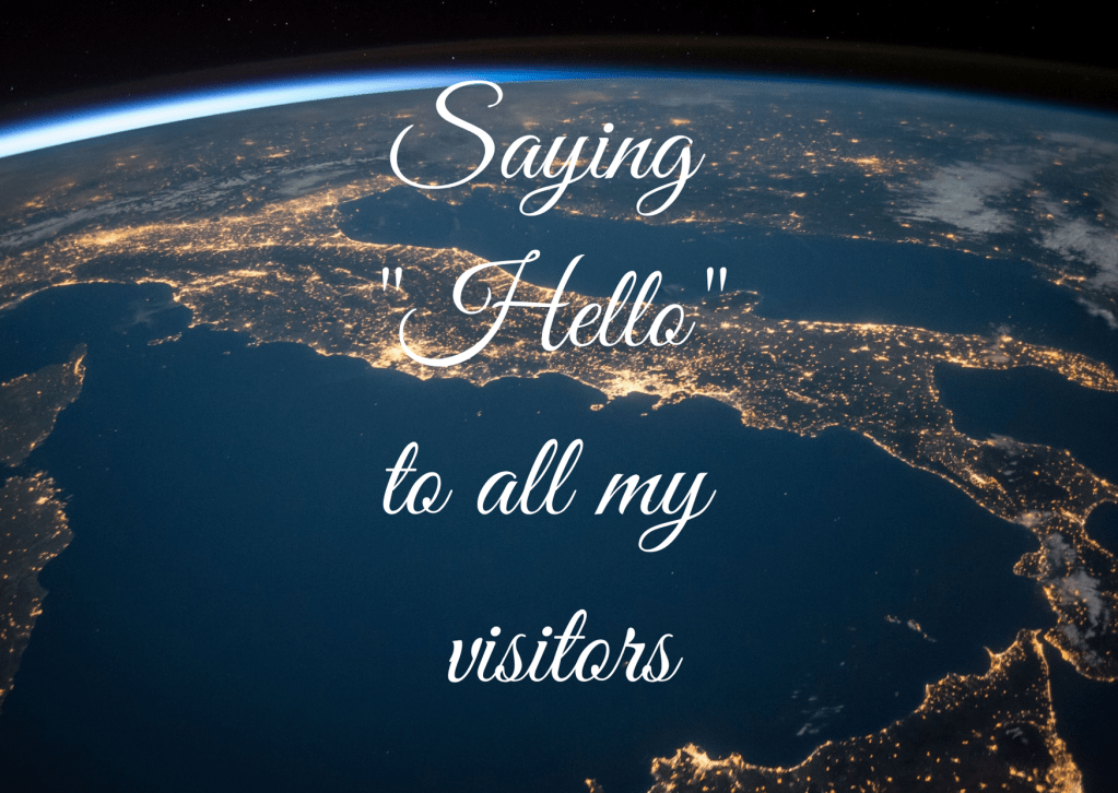 Saying ‘Hello’ to all my&nbsp;visitors