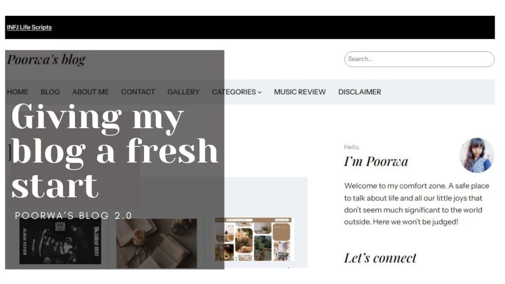 Giving my blog a fresh start | Poorwa’s blog&nbsp;2.0
